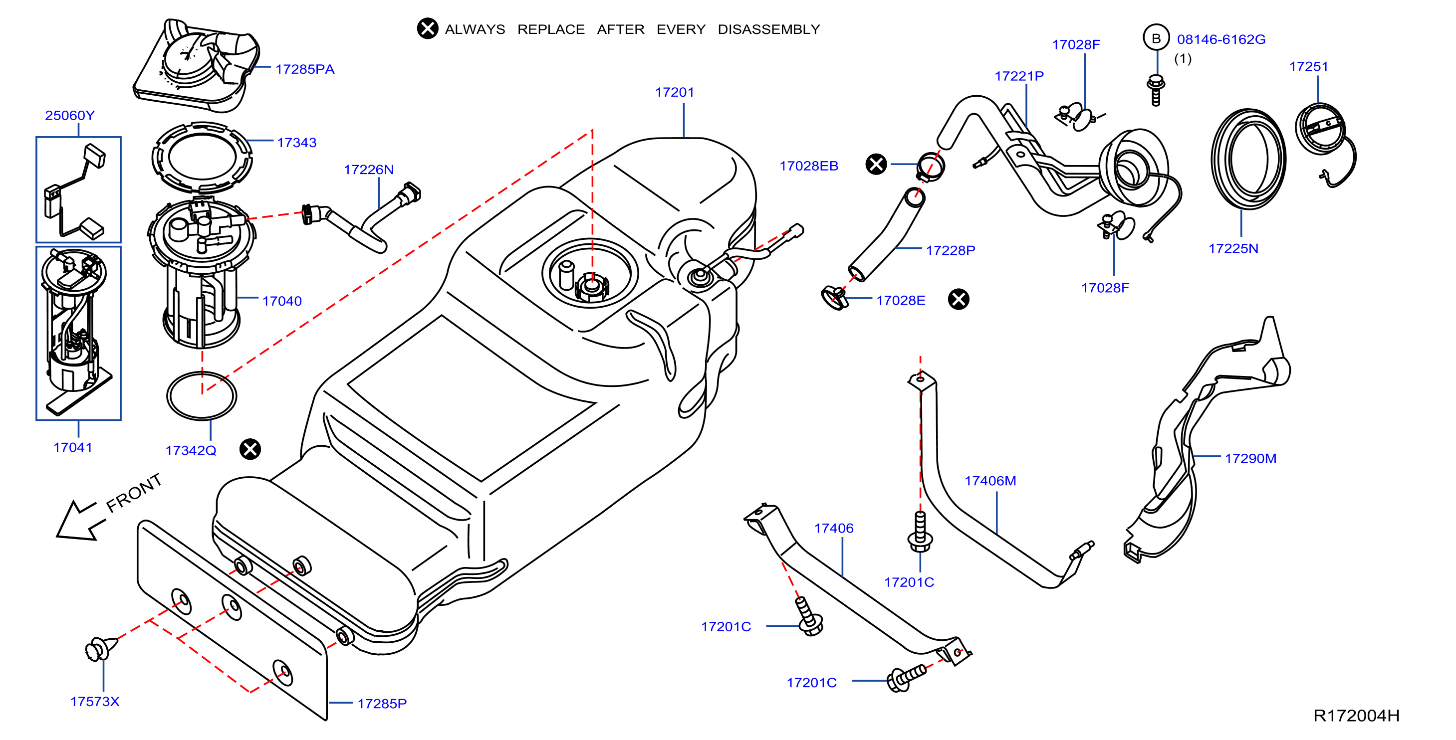 2005 Nissan Altima Fuel Level Sensor