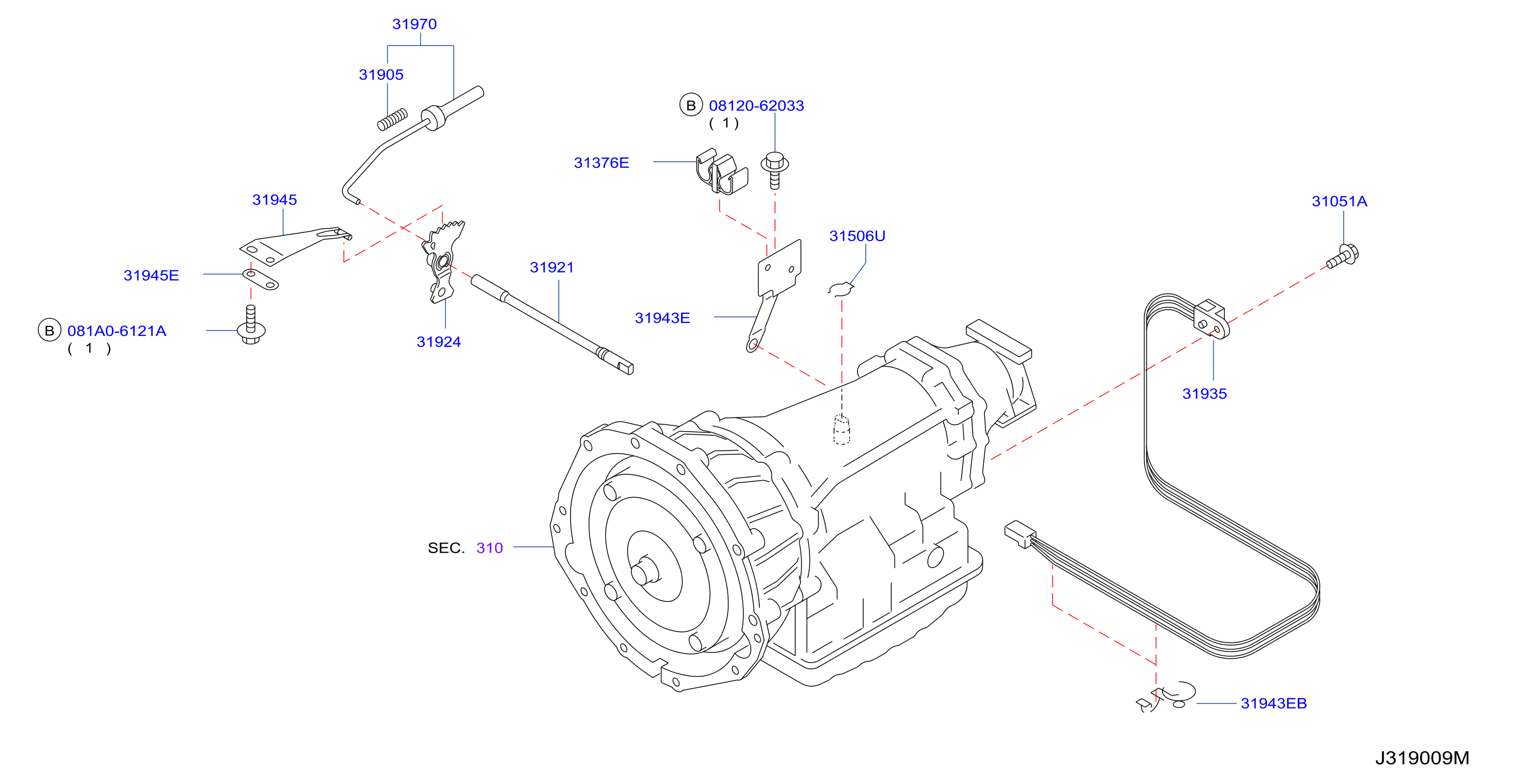 2017 Nissan Armada Output Speed Sensor Location