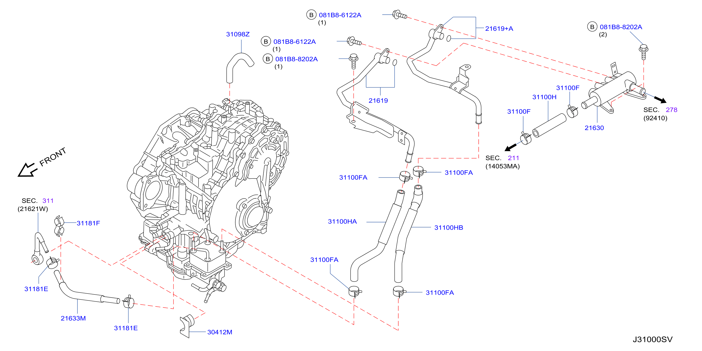 How To Remove Transmission From 2010 Nissan Murano All-wheel Drive Nissan Murano Gusset Transmission TO Engine. AUTO, CVT - 30432-CA000