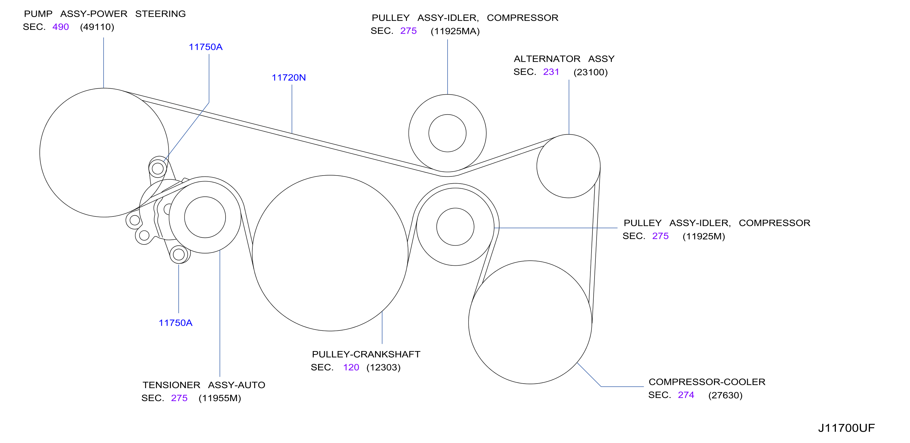 2011 Nissan Murano Serpentine Belt Diagram