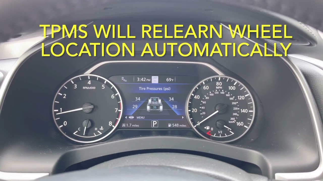 How To Reset Tpms After Tire Rotation NISSAN MURANO TPMS RESET AFTER TIRE ROTATION - YouTube