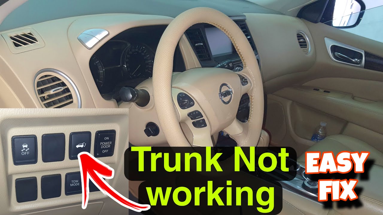 How To Open Nissan Pathfinder Trunk From Inside Nissan pathfinder trunk,back door not working easy fix. - YouTube