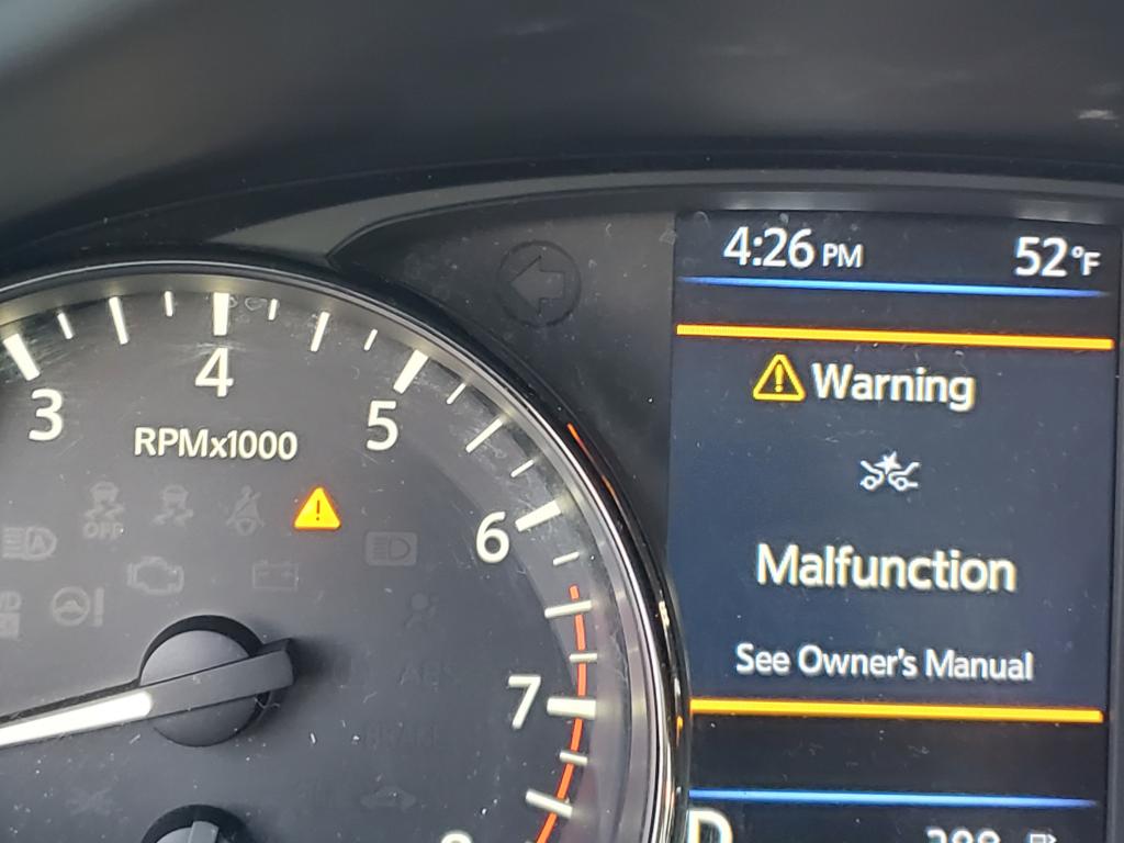2018 Nissan Sentra Warning Malfunction See Owners Manual