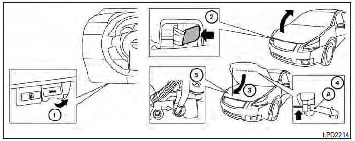 How To Open The Hood Of A Nissan Sentra Nissan Sentra Owners Manual: Hood - Pre-driving checks and adjustments