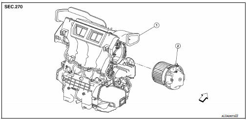 2011 Nissan Sentra Blower Motor Location