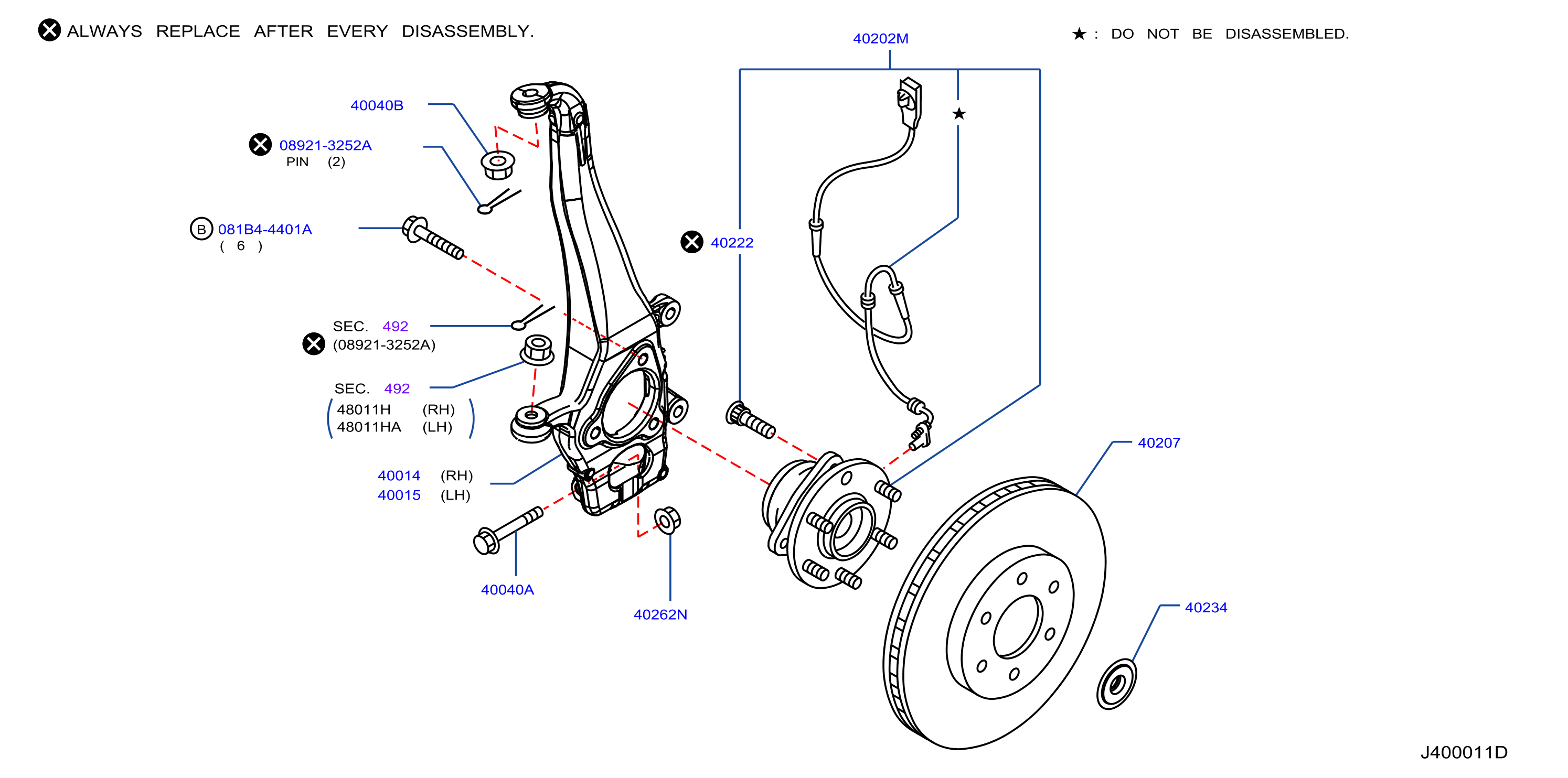 2011 Nissan Sentra Front Wheel Bearing