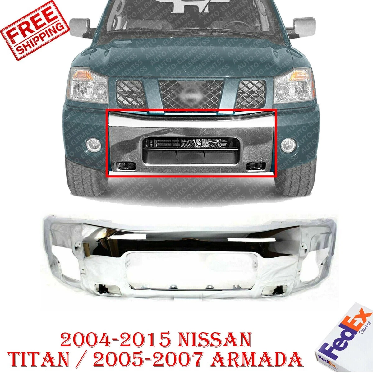 2005 Nissan Titan Front Bumper Assembly