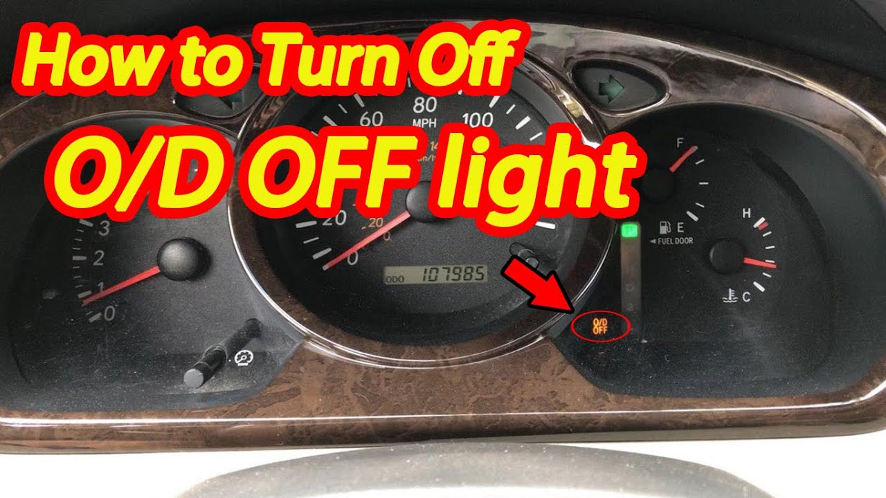 How To Turn Off O D Off