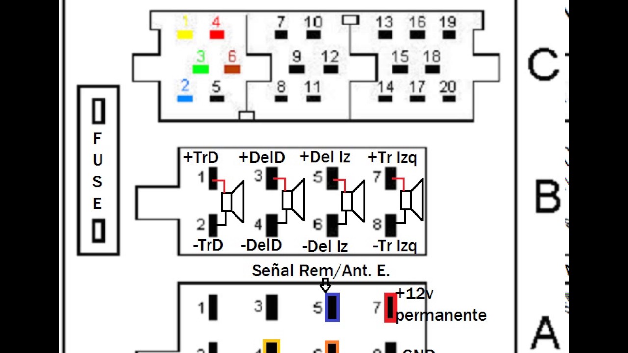 Diagrama De Conexion Estereo Clarion Nissan