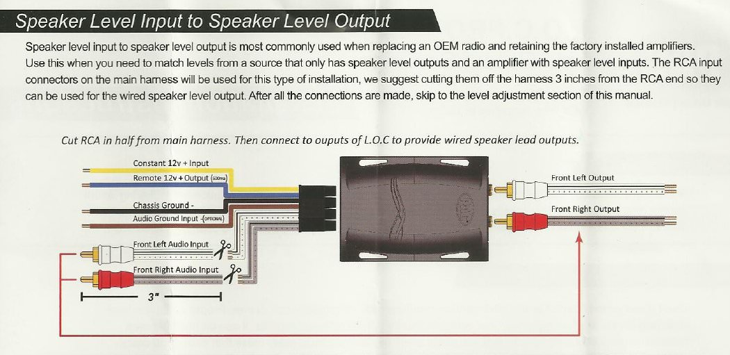 Metra 2 Channel Adjustable Line Output Converter Wiring Diagram
