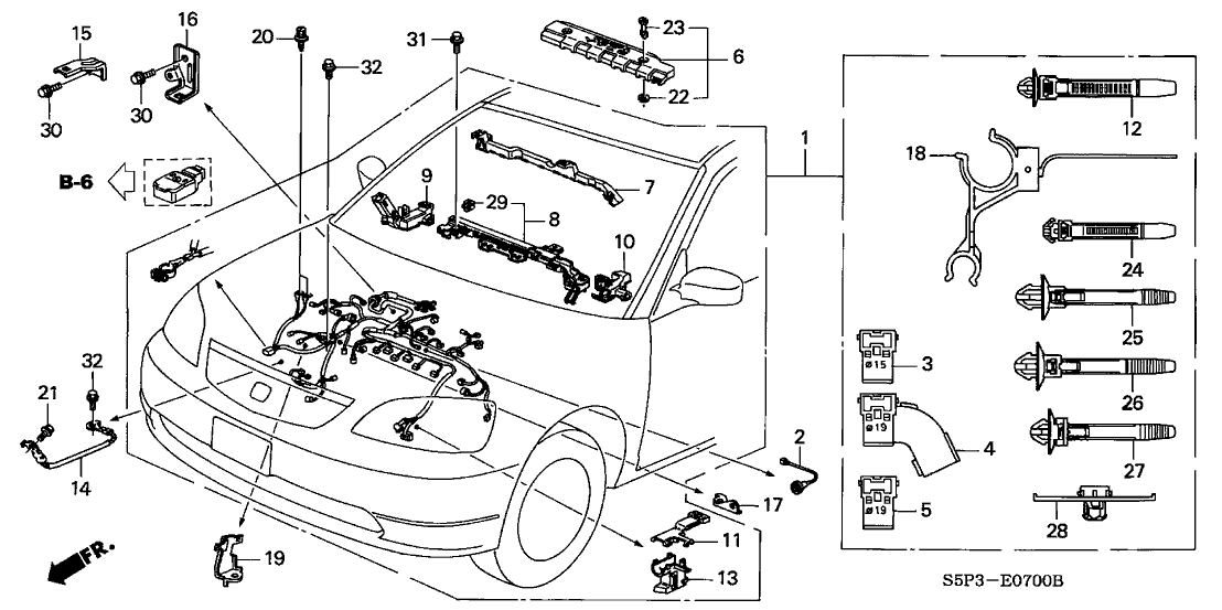 Exterior Honda Civic Body Parts Diagram