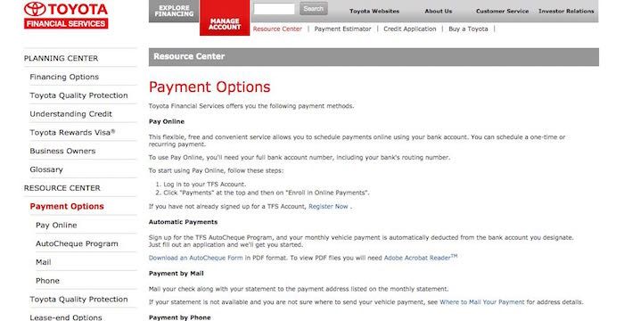How To Pay My Toyota Car Payment