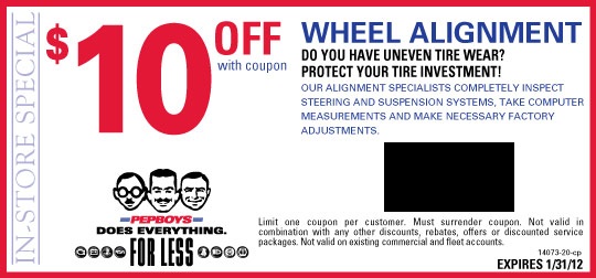 How Much Is A Wheel Alignment At Pep Boys