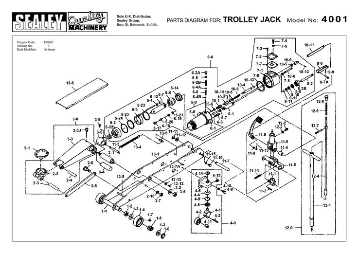 3 Ton Hydraulic Floor Jack Parts Diagram