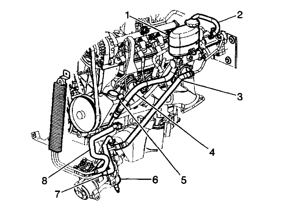 2001 Chevy Silverado Power Steering Hose Diagram