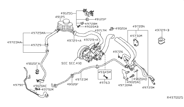 2009 Nissan Altima Steering Hose Diagram