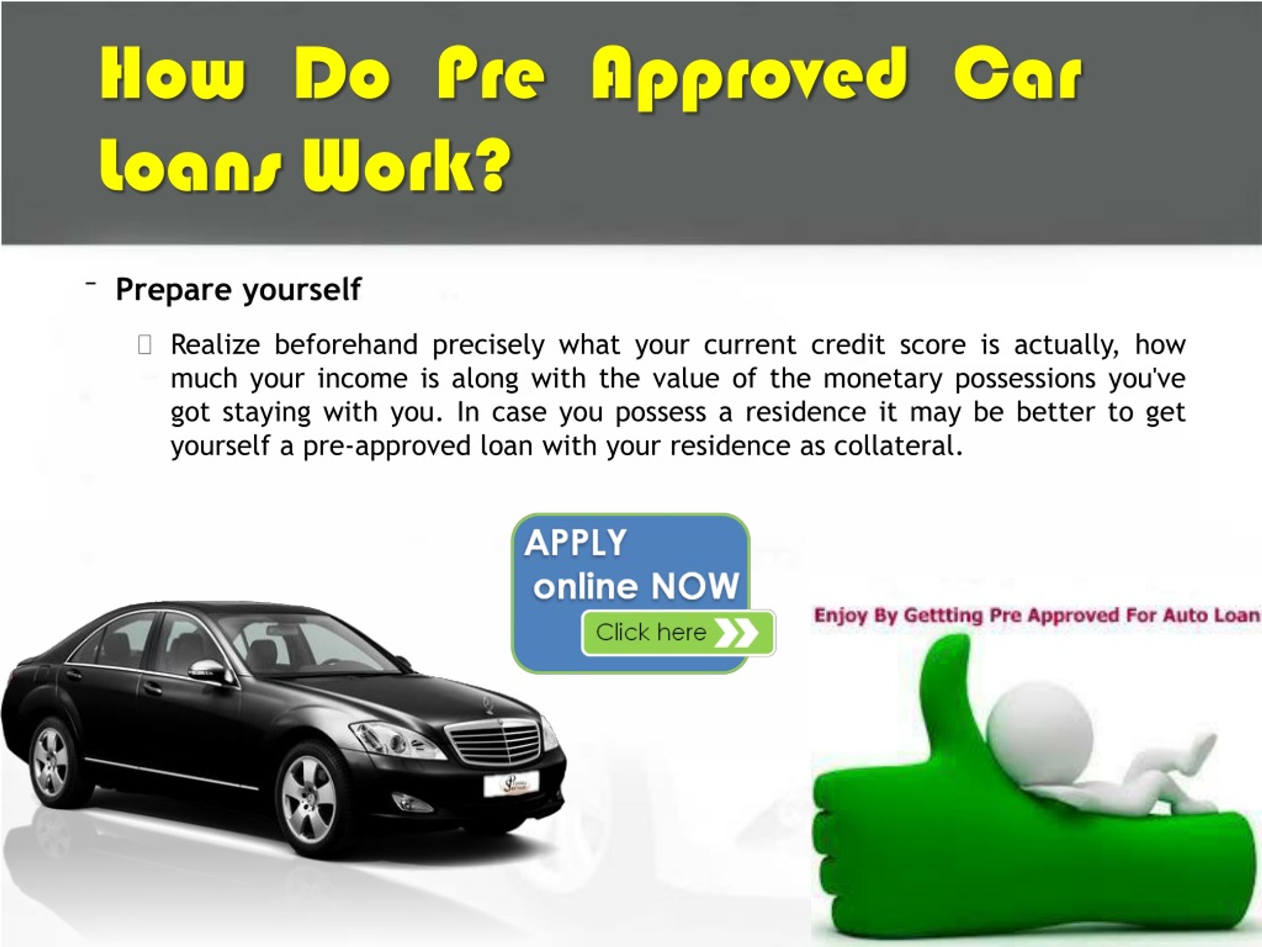 How To Get Auto Loan Pre Approval