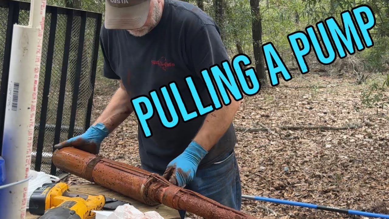 How To Pull Out An Engine Pulling A Submersible Well Pump - YouTube