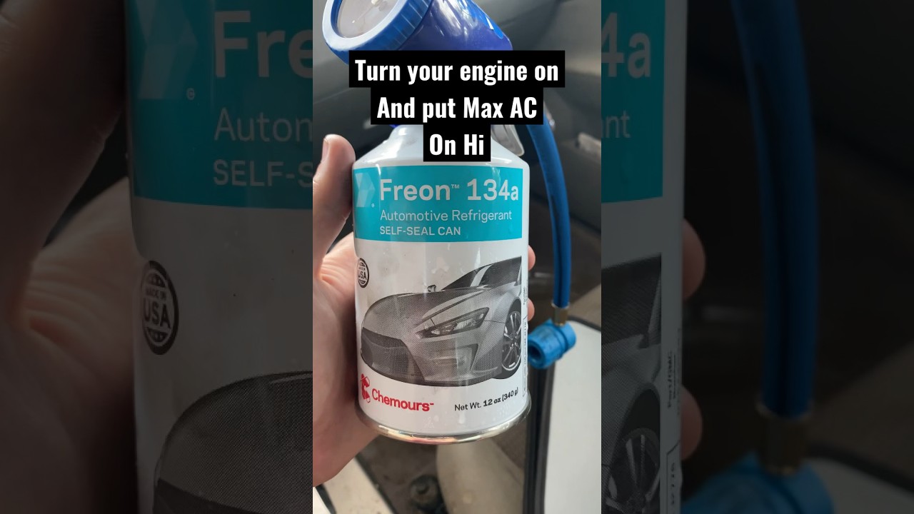 How To Put Freon In A Nissan Altima Put refrigerant in system of Nissan Altima - YouTube