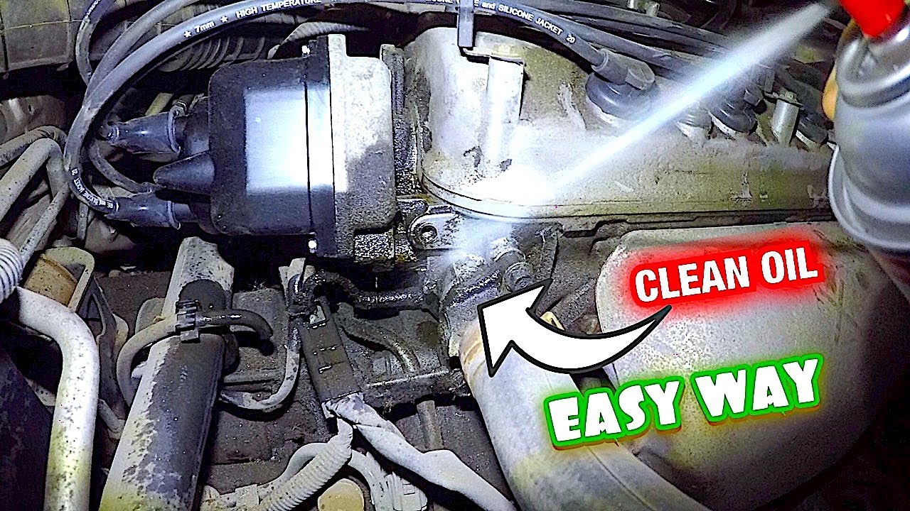 How To Clean Oil Passages In Engine Quick OIL clean off ENGINE BLOCK - YouTube