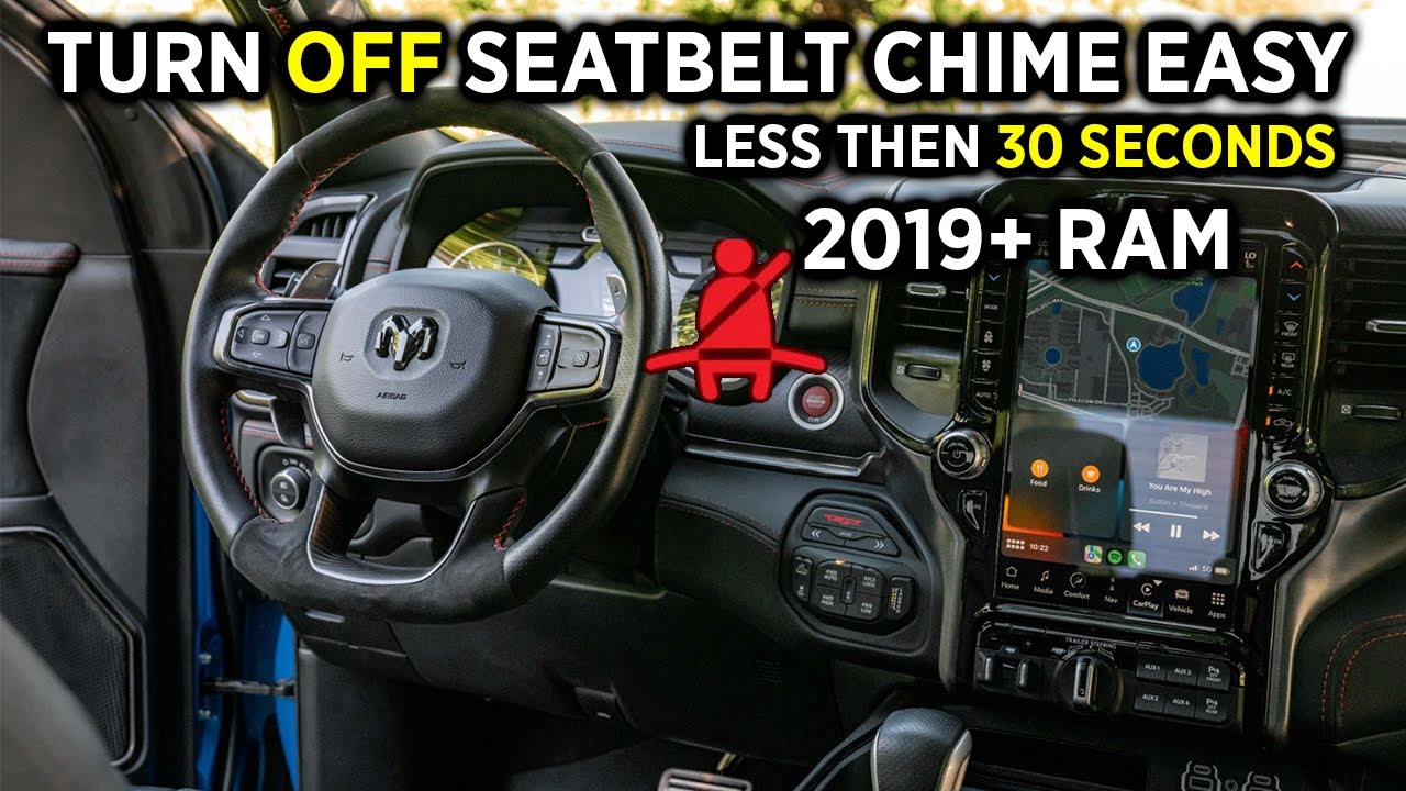How To Turn Off Seatbelt Chime RAM HOW TO TURN OFF SEAT BELT CHIME 2019+ - YouTube