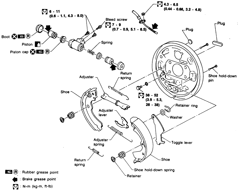 Diagram Nissan Rear Drum Brake Repair