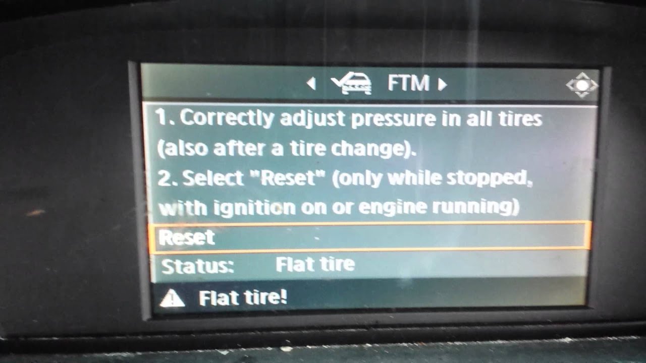 How To Reset Flat Tire Warning On Infiniti Q50 Reset Flat Tire Monitor BMW - YouTube