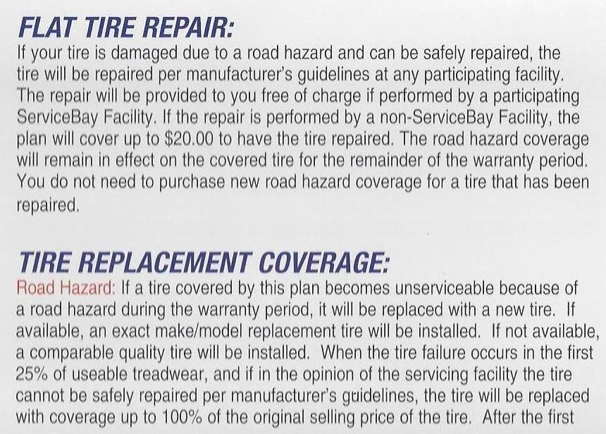 What Is A Road Hazard Warranty