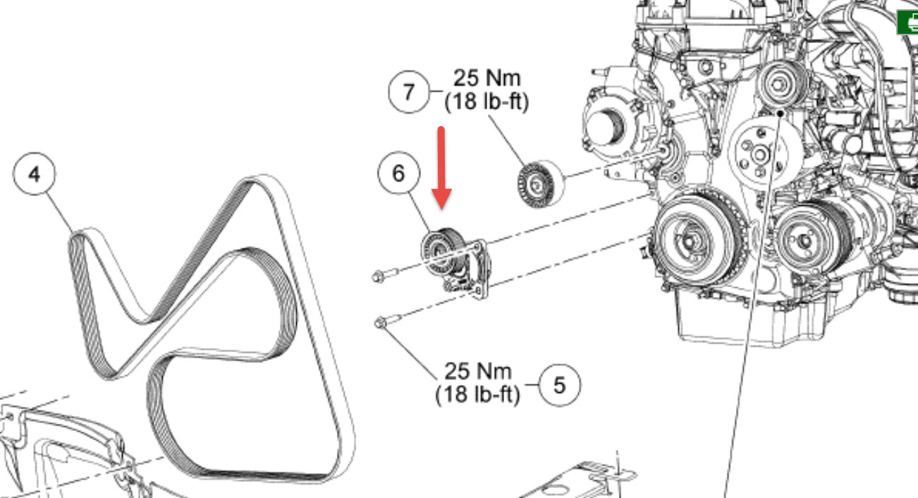 2010 Ford Escape 2.5 L Serpentine Belt Diagram