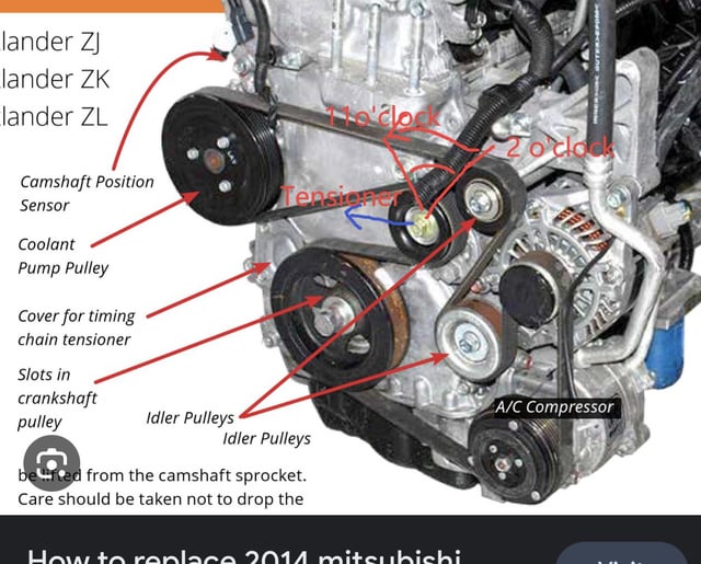 2017 Mitsubishi Outlander Serpentine Belt Diagram