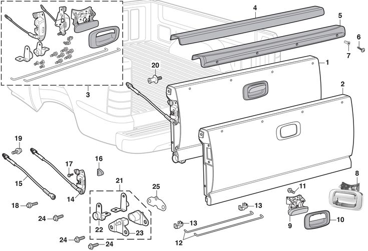 Inspiring Chevy Silverado Tailgate Parts Diagram Pictures