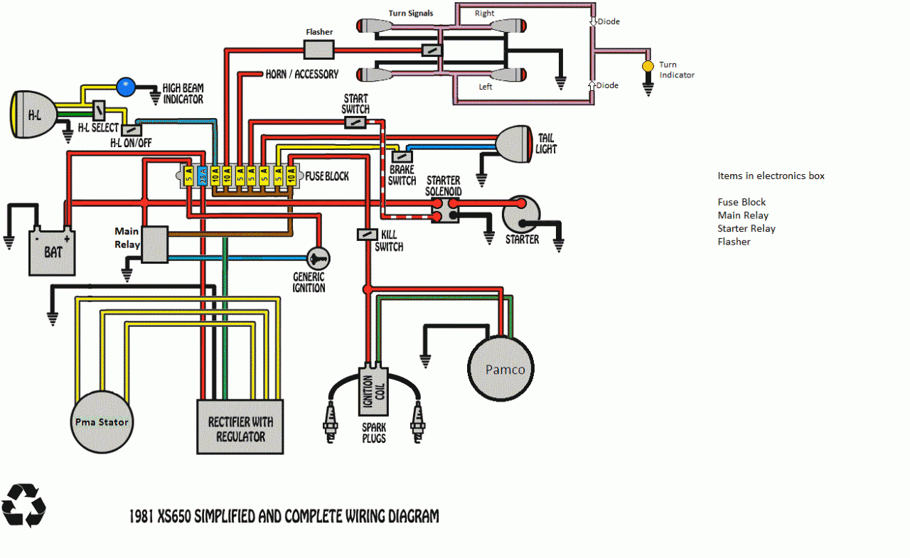 Simple Motorcycle Turn Signal Circuit Diagram