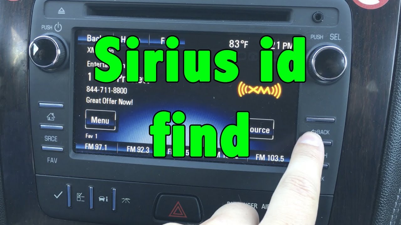 How To Find The Sirius Radio Id Sirius id find - YouTube