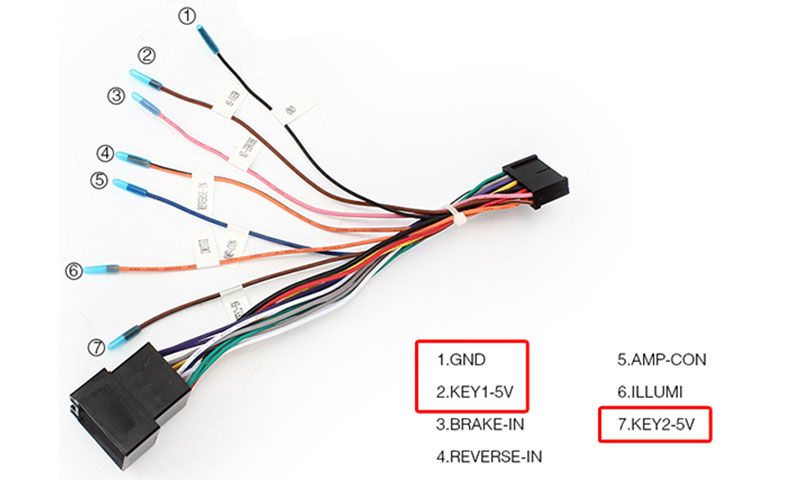 Diagram Steering Wheel Control Key 1 Key 2 Wires