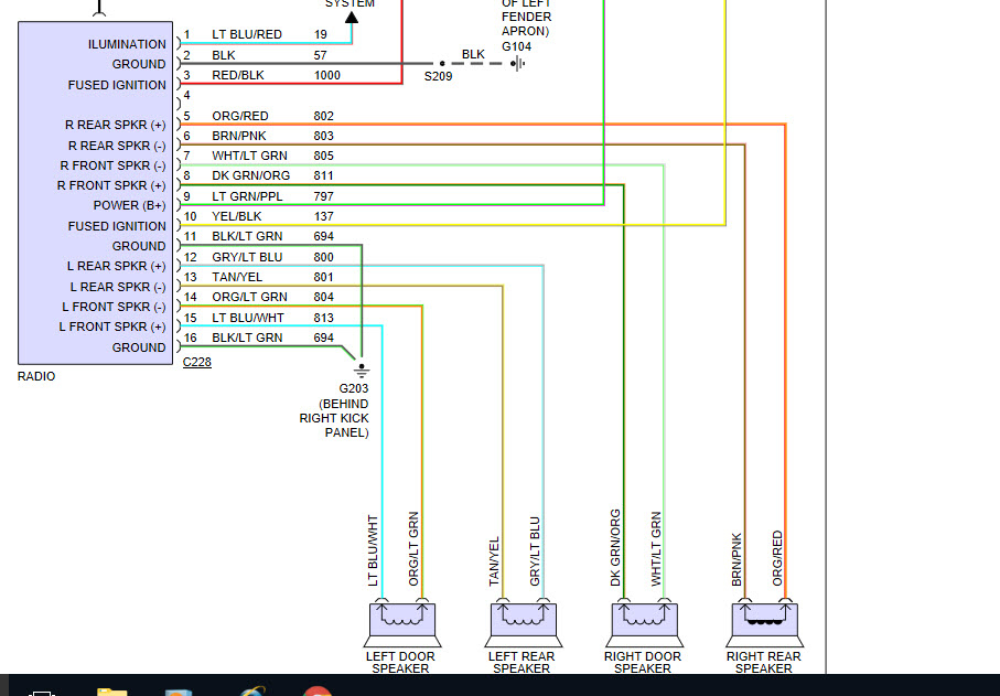 1998 Ford Ranger Stereo Wiring Diagram