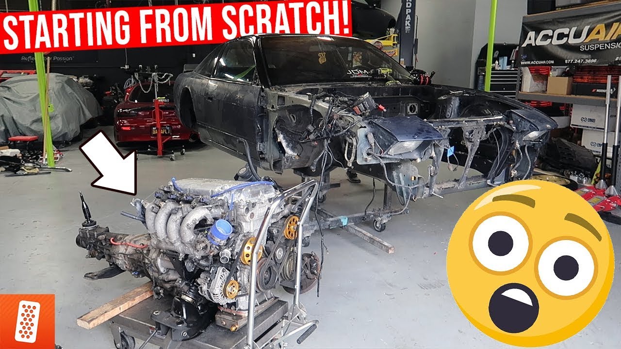 240sx Chassis Lightening Strengthening STRIPPING THE ENTIRE 240SX TO THE BARE CHASSIS!!! - YouTube
