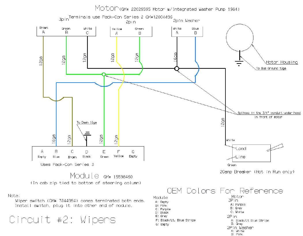 Windshield Wiper 5 Wire Wiper Motor Wiring Diagram