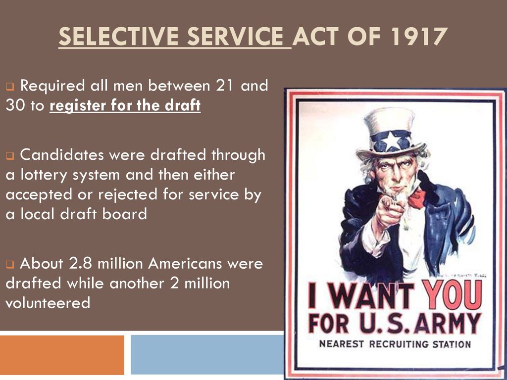 When Did The Selective Service Start