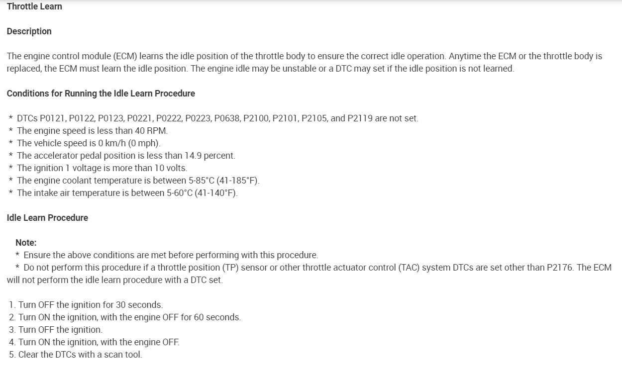 How To Relearn Throttle Body With Scanner