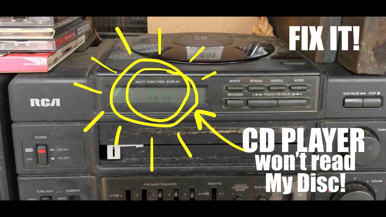How To Fix A Cd Player That Won't Read Top Loading CD player won't work/read my cd - EASY FIX! - YouTube