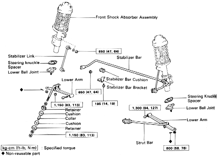 Toyota Camry Front Suspension Diagram