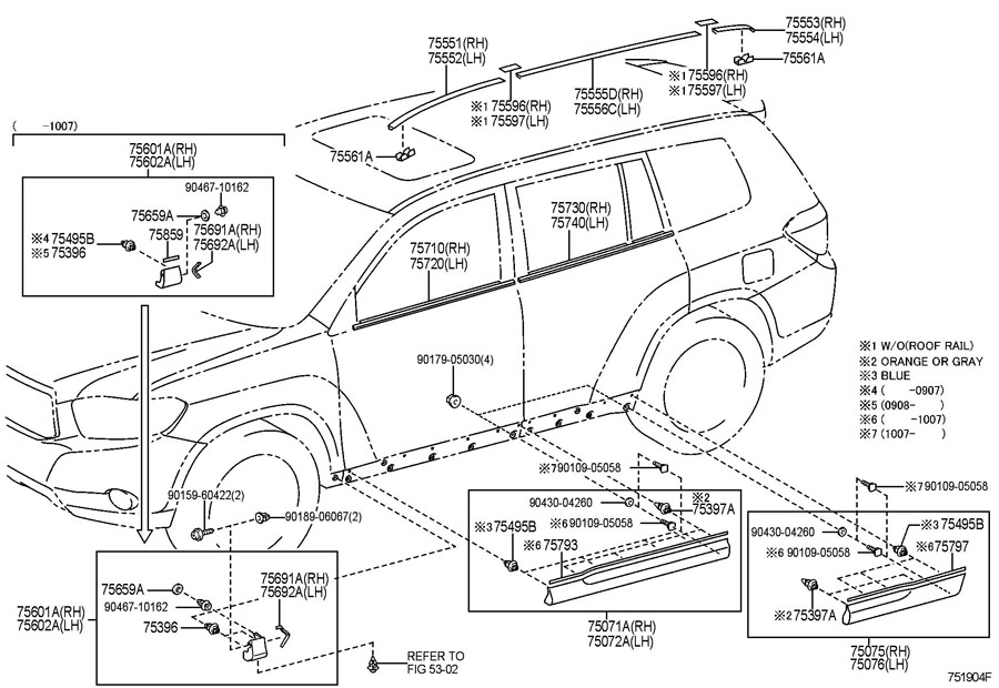 Toyota Highlander Undercarriage Diagram