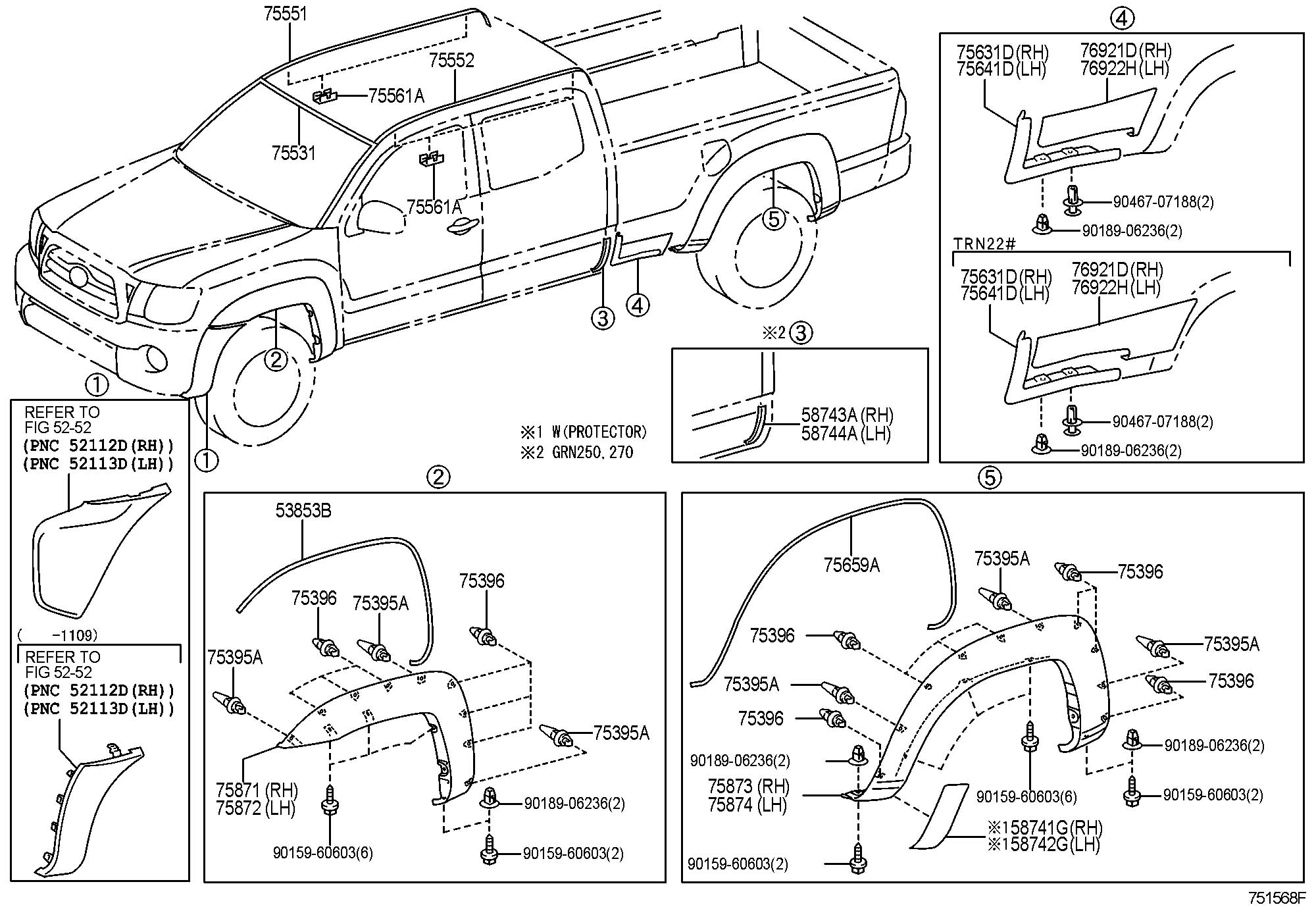 Body Part Toyota Tacoma Parts Diagram