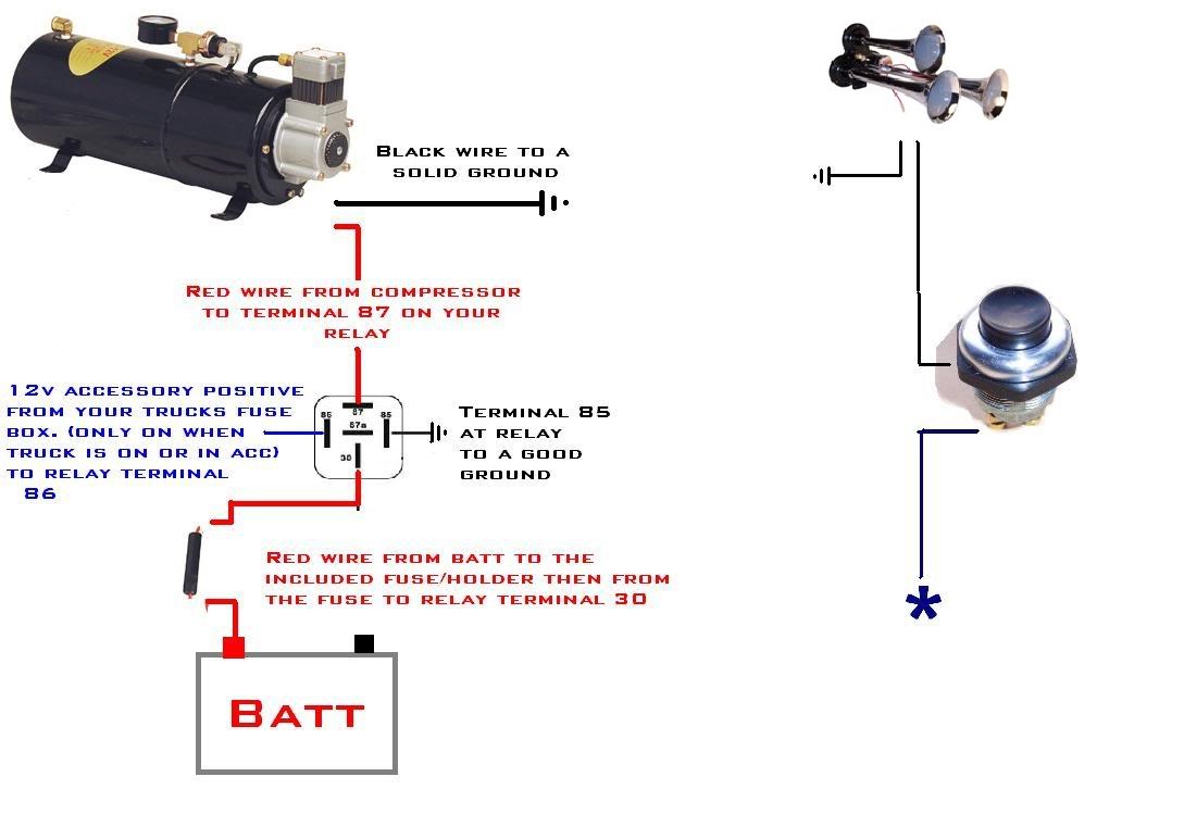 Air Horn Train Horn Wiring Diagram Without Relay