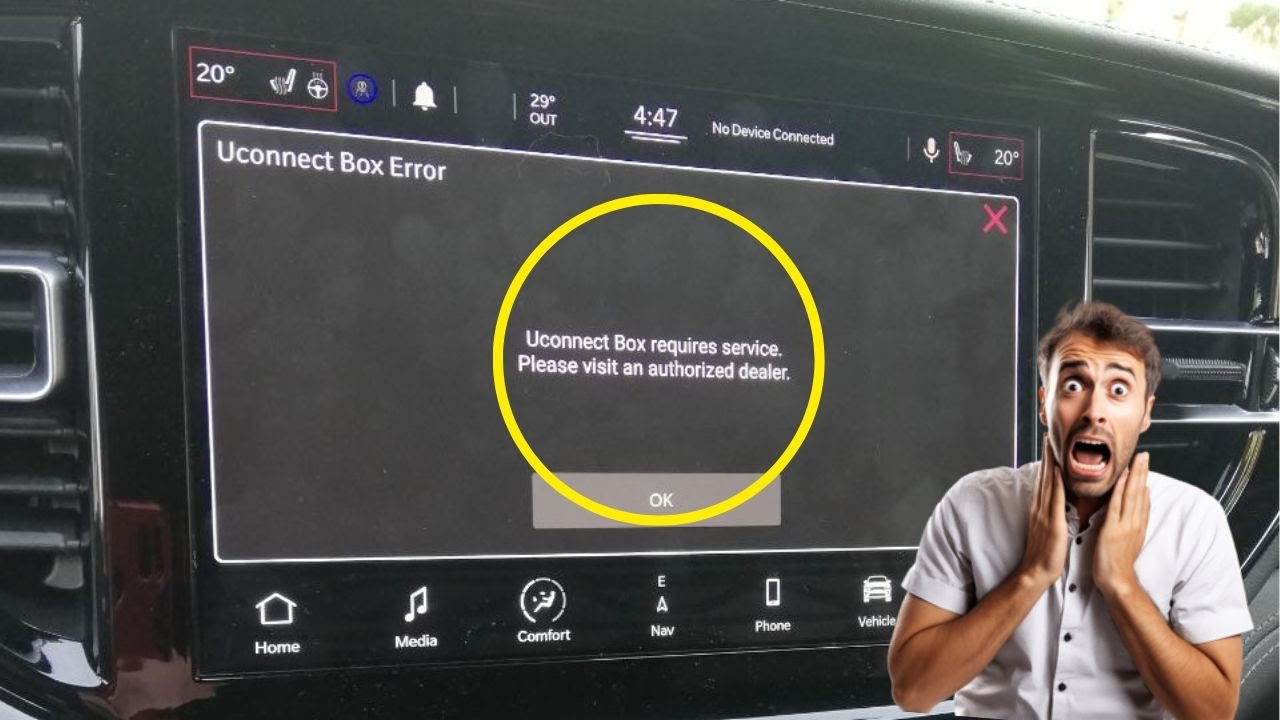 Battery Of Uconnect Box Requires Service