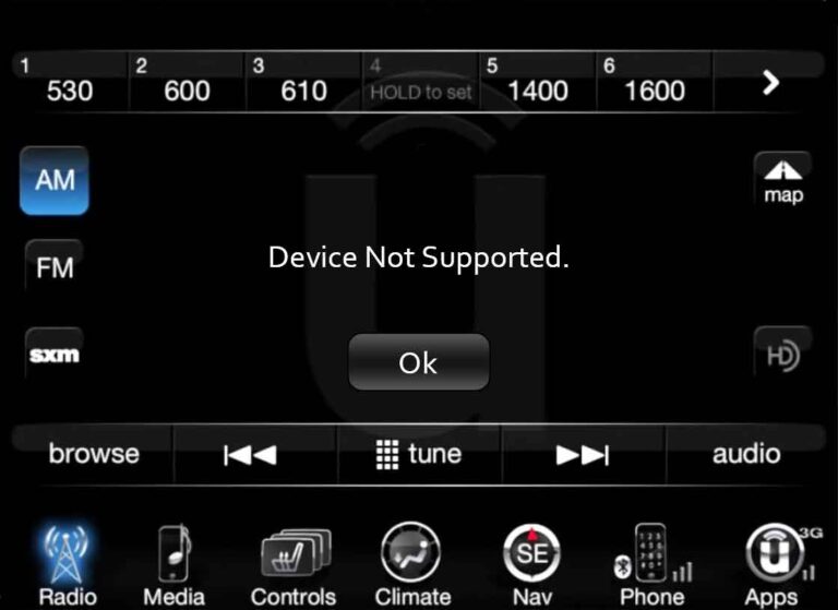 Uconnect Paired Audio Sources Not Working