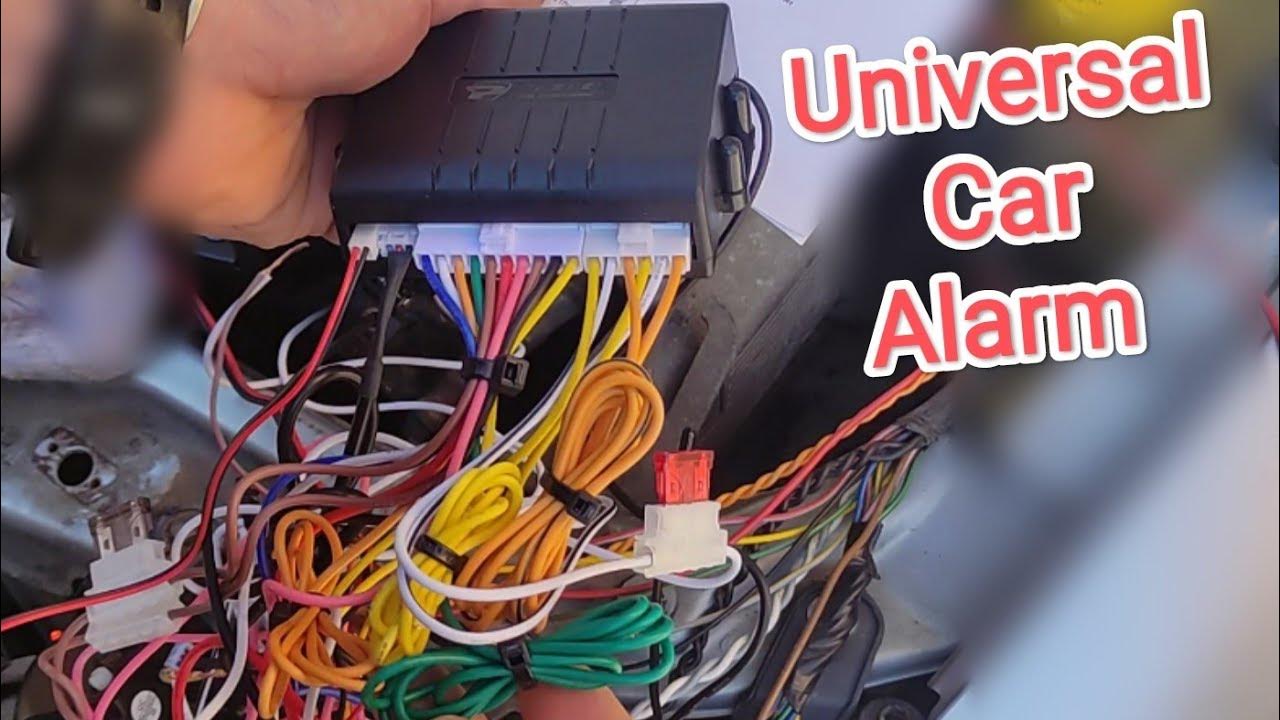 How To Fit A Car Alarm Universal Car Alarm Installation + wiring diagram explained - YouTube