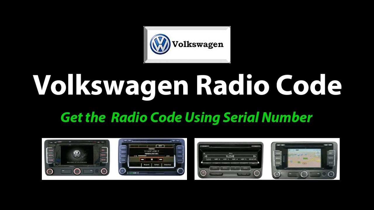 How To Find Radio Id In Car Unlock VW Radio Code Using Serial Number - YouTube