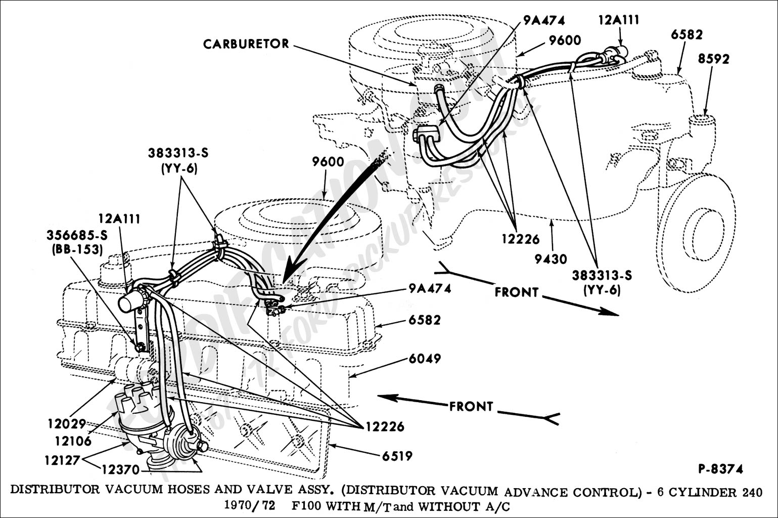 Vacuum Hose Ford 300 Inline 6 Vacuum Diagram