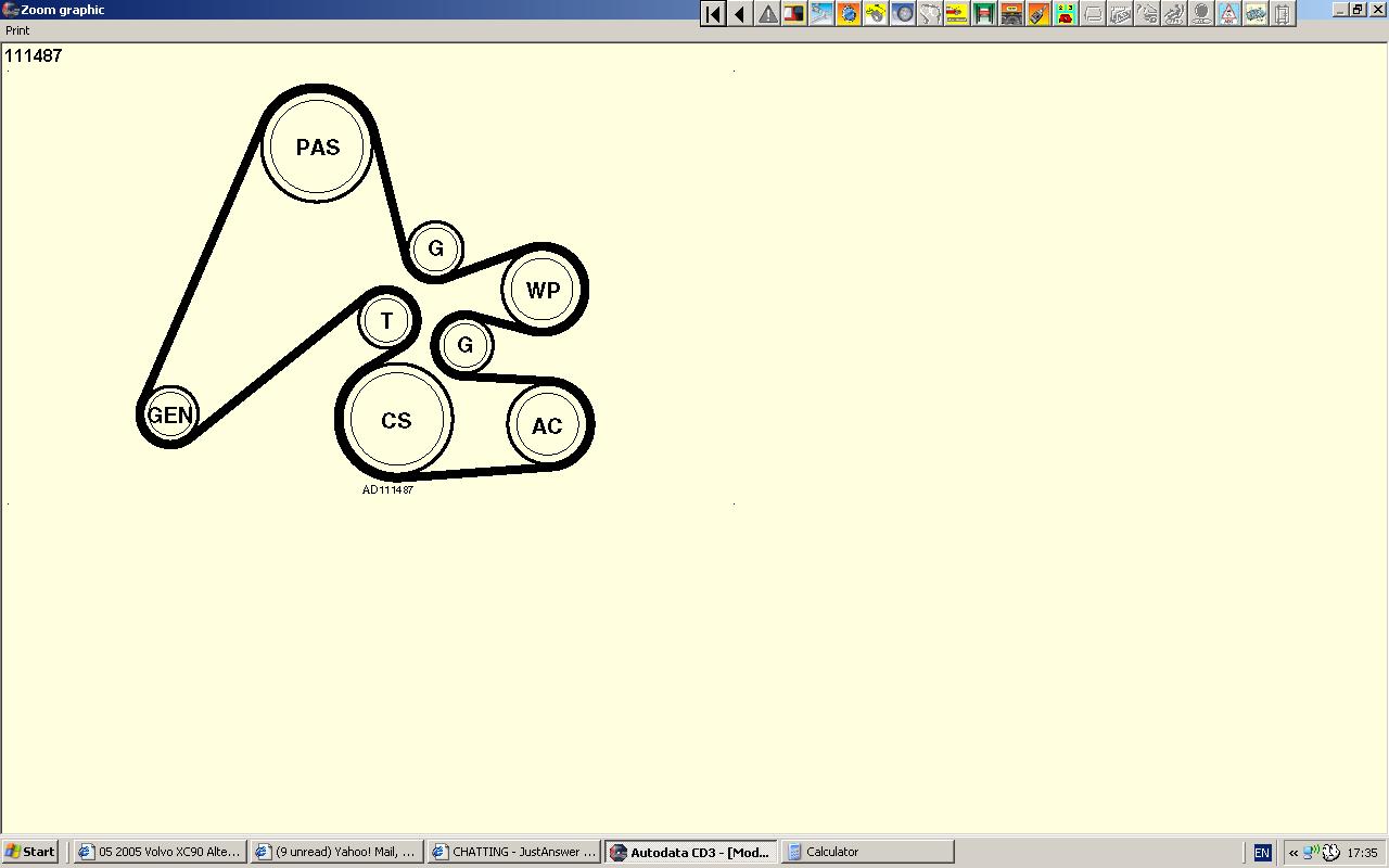 2006 Volvo Xc90 Serpentine Belt Diagram